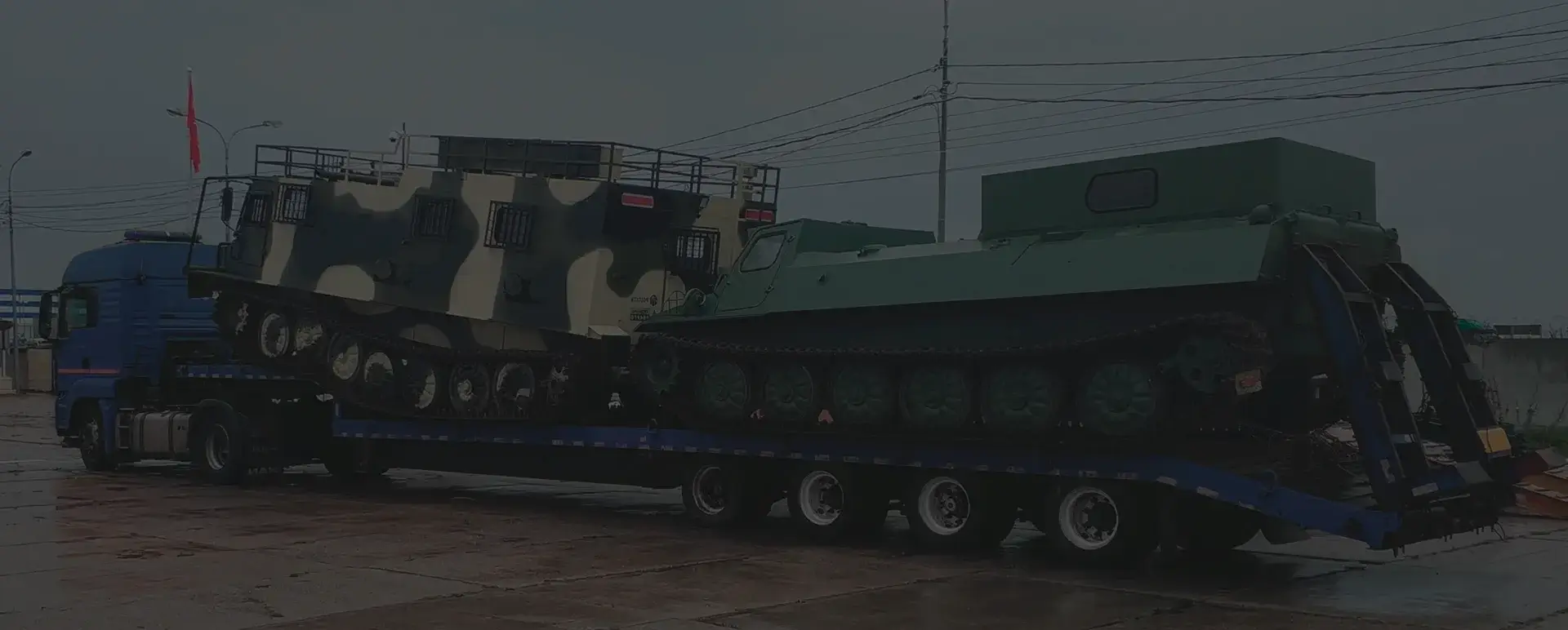 Транспортировка танков и ракет в станице Полтавская (Южный округ - Краснодарский край) с соблюдением секретности.
